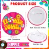 HOWAF 16 Pcs Hippie Accessories Hippie Pin Badge Button, Hippy