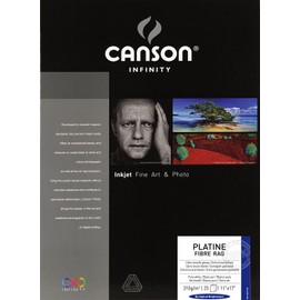 Canson Infinity Platine Fibre Rag Fine Art Paper, 310 Gram , 11 x 17 Inch, 25 Sheets
