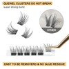 QUEWEL Individual Eyelashes, Individual Eyelash Clusters, Lashes, Natural C Curl,