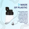 A1U Translucent Printed Plastic Water Bottles with Snap Lids, Assorted