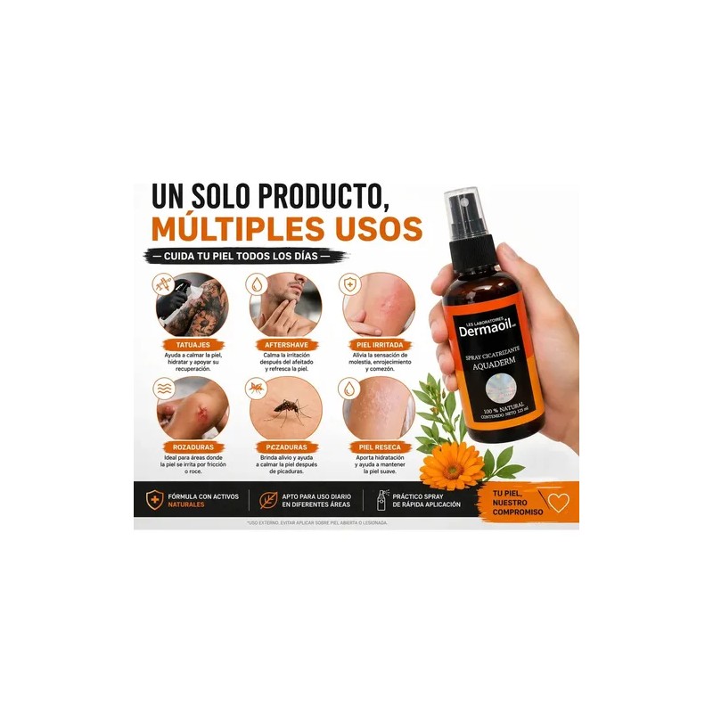 Cuidado Para Tatuajes Aquaderm Piel Sensible Hidratante 125m