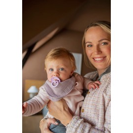 BIBS Pacifiers Colour Collection | Natural Rubber Baby Pacifier | Set of 2 BPA-Free Soothers | Made in Denmark | 6+ Months (Pack of 2) | Dark Oak/Ivory