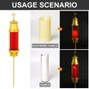 Cemetery Light Candle Holder, Grave Decorations Memorial Lantern with Crosses,