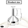3-Piece Mini Funnel Set ，Silver Aluminum Tiny Funnels for Small