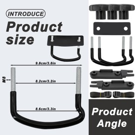 MEYAGOT Pack of 23 Roof Box Mounting U Brackets, Universal Car Van Mounting Fitting Kit, U-Shaped Locking Nuts Roof Boxes, 85 mm Inner Width with 8 Heavy Duty Lock Nuts Luggage Accessories