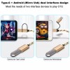 Universal 2 In1 Type C Micro USB Male To USB