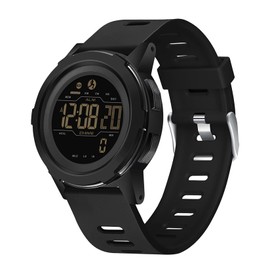 DIDITIME Sports Digital Watch for Men Tactical Watches with Pedometer Waterproof Watch for Women/Men Fitness Watch Work Watch Outdoors Military Watches Mens Wrist Watches with Step Counte Black