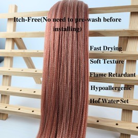 Blonde Ginger Braiding Hair Pre stretched Kanekalon Prestretched Braiding Hair Hypoallergenic Knotless Braiding Hair Extensions