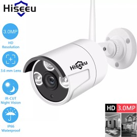 Hiseeu 3MP IP Camera Waterproof Security Camera Outdoor Surveillance Camera