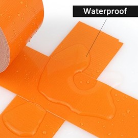 BOMEI PACK 1 Rollos Cinta Ducto Naranja 3 pulgadas x 30 yardas, 9.2 mil de grosor, cinta multiusos de fácil rasgado, fuerte, sin residuos, cinta de te
