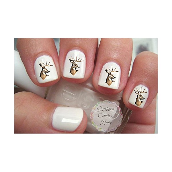 Deer Buck with Antlers Waterslide Nail Decal