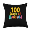 100 Days Of Band-Aid 100 Days Celebration Throw Pillow