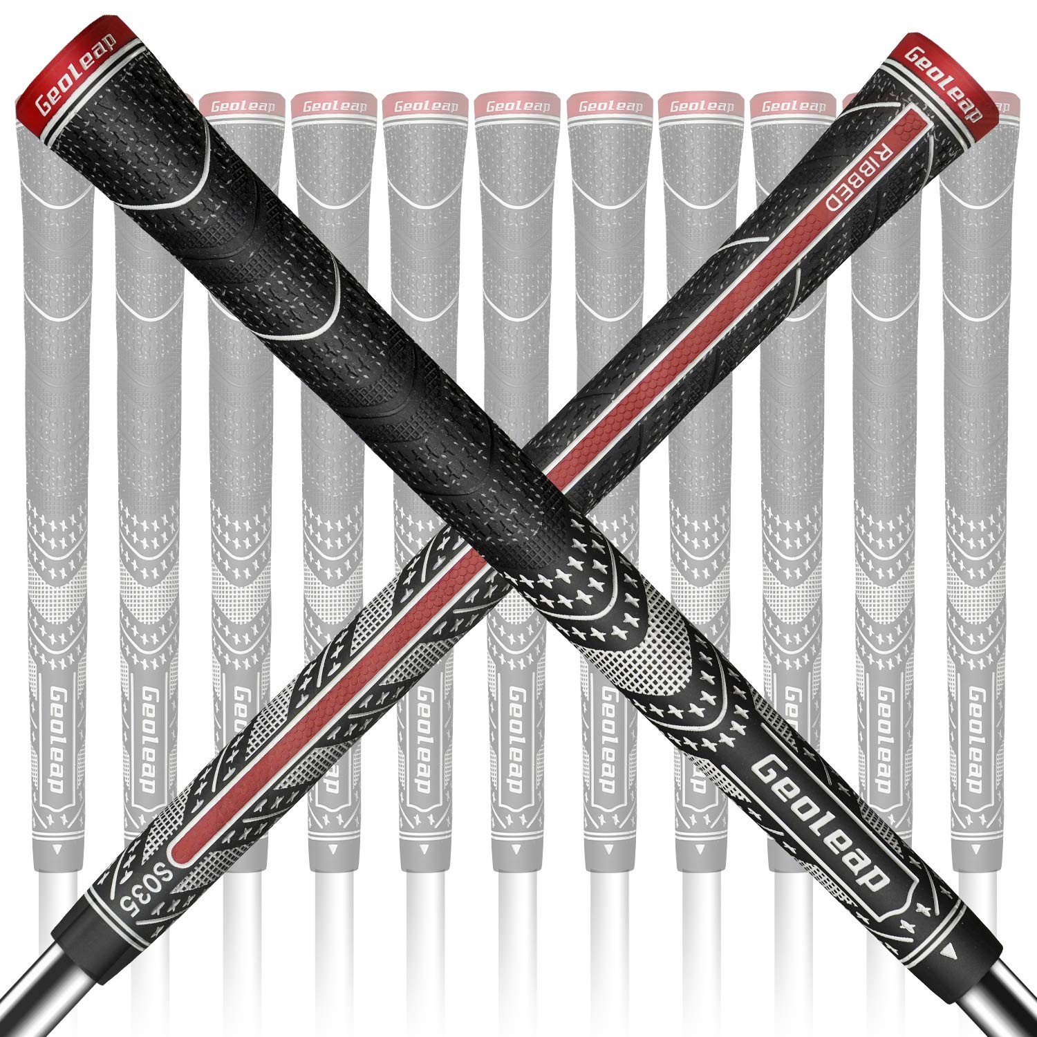 Geoleap ACE-R Golf Grips, 13 Pack Back Rib Improved Controls, Multi ...