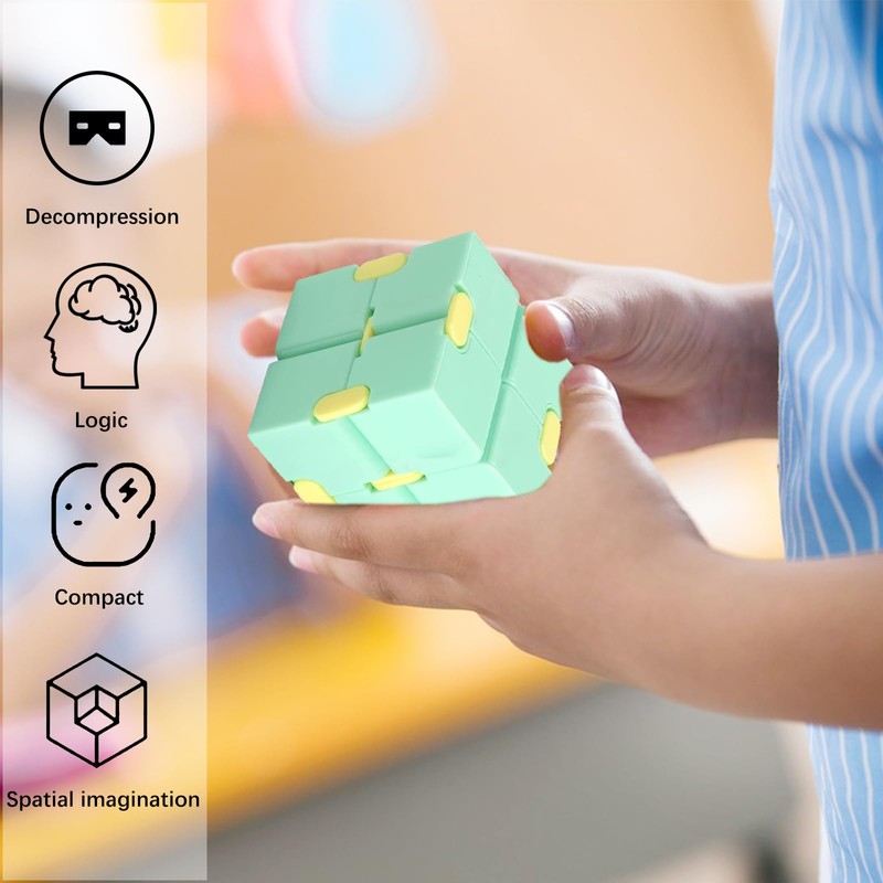 GEARMAX Pack of 2 Infinity Cubes, Infinity Cube Anti-Stress Toy,