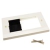 kenable Cable Entry Brush Faceplate Quad Gang with Double Blank