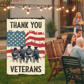 Veterans Day Garden Flag Printed Double Sided, Thank You Veterans Flag, Veterans Honor Flag, Veterans Day Patriotic Flag Decorations, Military Veteran Flag, Honor Your Hero Flag #3