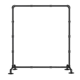Mdjwjj Industrial Pipe Clothing Rack Free Standing,Vintage Commercial Grade Black Pipe Garment Racks Organizer with 4 Stable Feet for Hanging Clothes Retail Display