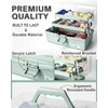 3-Layer Plastic Storage Organizer with Adjustable Dividers – Portable Craft