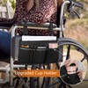 HIKASO Wheelchair Side Bag, Armrest Accessories Storage with Reflective Stripe