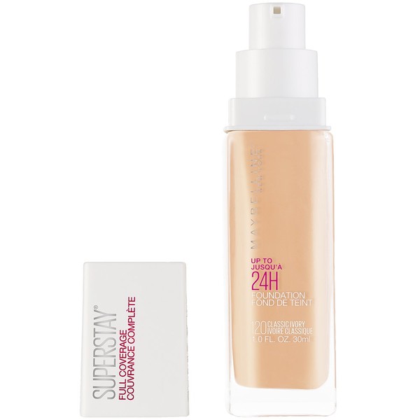 Maybelline Super Stay Full Coverage Liquid Foundation Makeup, Classic Ivory, 1 Fl Oz