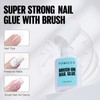 TOMICCA Nail Tips with 7 g Nail Glue Set, 240