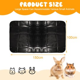 Waterproof Pet Playpen Mat, 150 cm x 100 cm, Washable Pet Mat, Reusable Guinea Pig Cage Inserts, Reusable Base for Rabbits and Other Small Animals