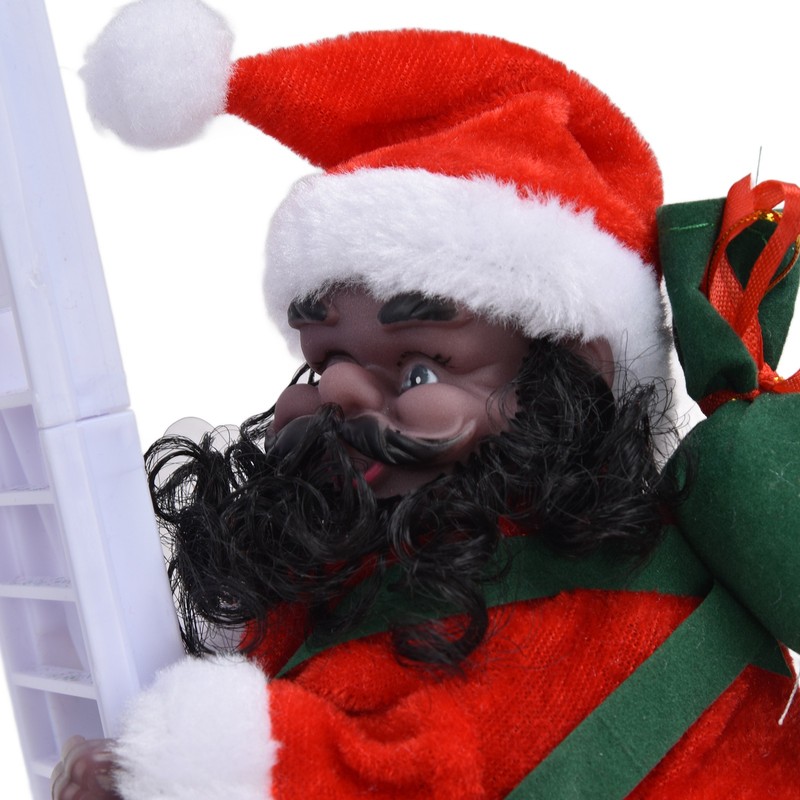 Electric Santa Claus Toy Black Race Climbing Christmas Tree Decorations