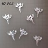 10 PCS 3D Fairy Nail Charms - Kawaii Metal Nail