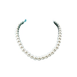 COLORFUL BLING Round Imitation Pearl Choker Necklace 4mm 6mm 8mm 10mm Wedding Pearl Necklace Brides Strand White for Women Wedding Jewelry-10mm