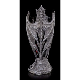 Figuren Shop GmbH Fantasy Figurine Dragon Lovers with Red Heart Decorative Figurine Hand Painted