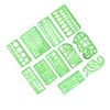 DOITOOL 11pcs Plastic Geometric Stencils Measuring Ruler Set for Architecture