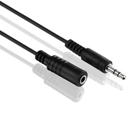 Conecto Audio Stereo Aux Connection Cable, Jack / Jack 3.5 mm Plug - 3.5 mm Socket 10,0m Black