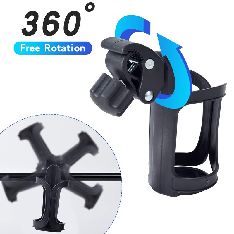 Eucredy Universal Stroller Cup Holder, Upgrade Cup Holder for Walker,