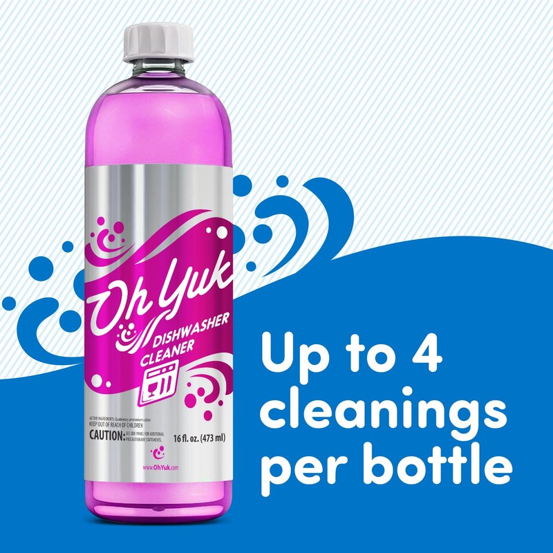 Oh Yuk Dishwasher Cleaner, Descaler, And Deodorizer – Removes Grease,