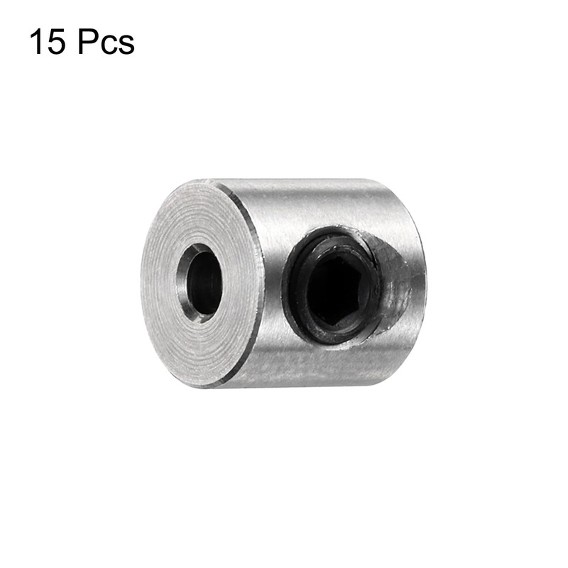 sourcing map 15pcs Set Screw Collars 2mm Bore Shaft Collars,