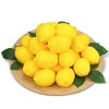 Lorigun 48 Pcs Fake Yellow Lemons with Leaves, Artificial Yellow