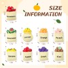 Relaxweex 9 Pcs Fruit Fridge Magnets Cute 3D Resin Fruit
