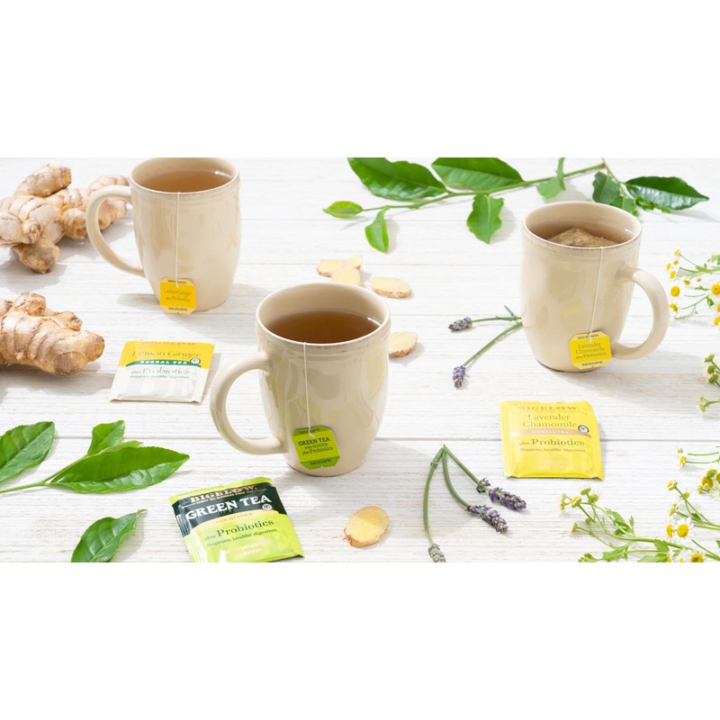 Bigelow Tea Probiotic 3 Flavor Tea Variety Pack, Caffeinated and