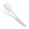DUFEIMOY White Silicone Spatula for Cooking Heat Resistant, 10.8In Small