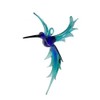 Hummingbird Hanging - Blue Ice Blue - Glass Figurine Bird Flight Made in Germany - Decoration Glass Figure