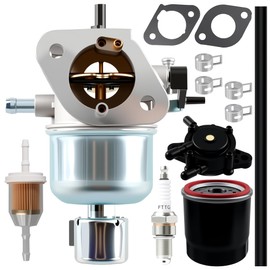 Carburetor Compatible with John Deere GT235, GT235E, LT190, LX280, LX288 - Fits Kawasaki FH541V, FH580V 17HP, 18HP, 19HP - Replaces OEM# 15003-7081, 15004-7056, 15003-7102, 15003-7086, AM133179