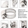 10 Pcs Silver 3/8 Hose Clamps Stainless Steel, Adjustable Worm