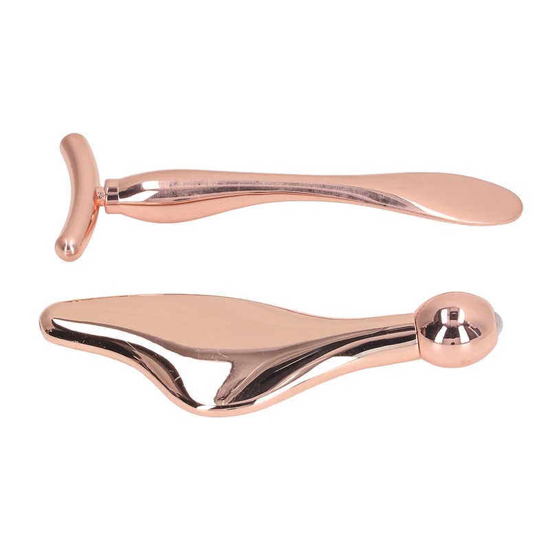 2pcs Face Roller Massage Sticks Cooling Metal Facial Massage Tools