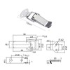 Leliafleury 4PCS Spring Loaded Toggle Latch Stainless Steel Tension Clasp
