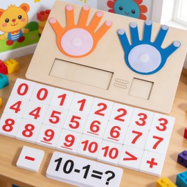 (2026 New Arrival) Math Toy, Learning Toy, Math Toy, Children, Educational, Montessori Toy, Boys, Girls, Math Operation, Preschool Felt Finger Number Toys, Adding Up to 10 / Subtraction, Elementary