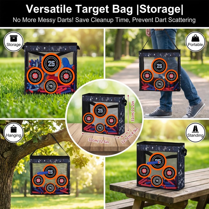 JWXTOYGDCN Gun Target Practice Set for Ages 6+, Fits Nerf