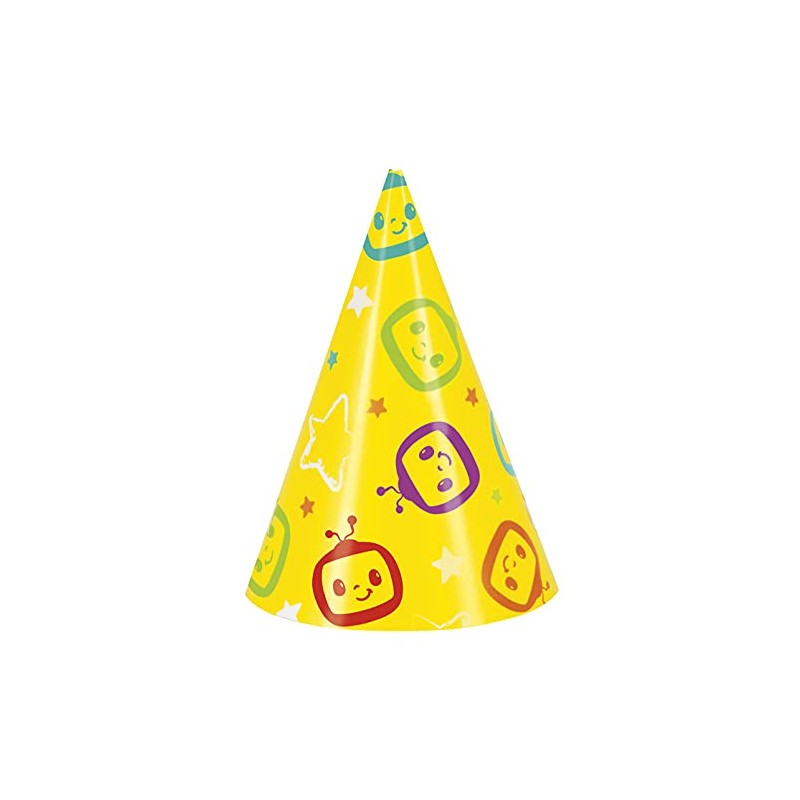 Unique Cocomelon Mini Party Pack of 8 Hats, Medium, Multicolor