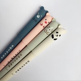 Set De 4 Lapiceros Borrables, Animales Kawaii + 4 Repuestos