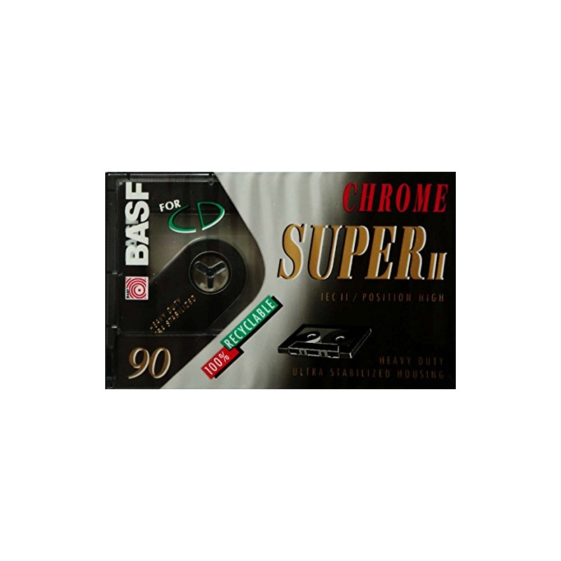 BASF CHROME SUPER II 90 Minutes Audio Cassette