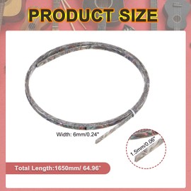 sourcing map 2 Pcs Guitar Binding Purfling Strips, 1650x5x1.5mm Plastic Binding Edge Trim for Acoustic or Classical Guitar Accessories, Colored Shell